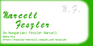 marcell feszler business card